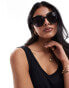 & Other Stories cat eye sunglasses in black with metal arms