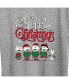 ფოტო #3 პროდუქტის Air Waves Trendy Plus Size Snoopy Christmas Carol Graphic T-shirt