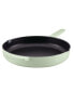 Enameled Cast Iron 12" Skillet with Helper Handle and Pour Spouts