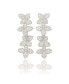 Фото #1 товара Suzy Levian Sterling Silver Cubic Zirconia Multi Flower Petal Drop Dangle Earrings