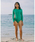 Фото #14 товара Women's Anna Cutout Long Sleeve One Piece Swimsuit