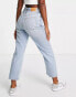 Monki Zami straight leg jeans in bleach wash