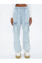 Фото #11 товара Kot Kargo Pantolon Cep Detaylı Beli Bağcıklı - Baggy Jean