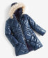 Фото #4 товара Big Girls Diamond Quilt Long Hooded Puffer Jacket