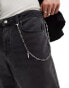 Faded Future long paper clip jeans chain in silver