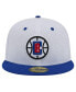 Men's White/Royal LA Clippers Throwback 2Tone 59Fifty Fitted Hat