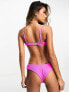 Фото #7 товара Kulani Kinis flamingo pink ribbed cheeky v bikini bottom in pink