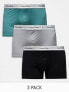 Фото #1 товара Calvin Klein Plus modern cotton stretch trunks 3 pack in multi