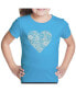 ფოტო #1 პროდუქტის Big Girl's Word Art T-shirt - Heart Flowers
