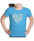 Big Girl's Word Art T-shirt - Heart Flowers