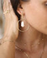 Фото #3 товара Modern Gold - Tone and Freshwater Pearl Drop Hoop Earrings