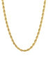 Men's Rope Link 24" Chain Necklace in Gold-Tone Ion-Plated Stainless Steel