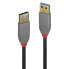 Фото #5 товара Lindy 2m USB 3.2 Type A Cable - Anthra Line - 2 m - USB A - USB A - USB 3.2 Gen 1 (3.1 Gen 1) - 5000 Mbit/s - Black