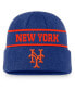 Фото #1 товара Men's Royal New York Mets Cooperstown Collection Rewind Terra Cuffed Knit Hat