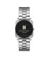 Women's Cristal Quartz Silver Stainless Steel Watch Set, 28mm