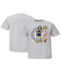Фото #1 товара Youth Caitlin Clark Heather Gray Indiana Fever Player 8-Bit T-Shirt