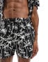 Southbeach beach short co-ord abstract palm print