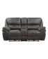 White Label Fleming 80" Power Double Reclining Love Seat with Center Console