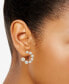 ფოტო #2 პროდუქტის Cultured Freshwater Pearl (4-8mm) & Polished Bead Graduated Hoop Earrings