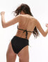 Topshop – Sportliches Triangel-Bikinioberteil in Schwarz mit Knebelverschluss Черный, 36 - фото #4