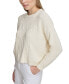 ფოტო #3 პროდუქტის Women's Mixed Cable-Knit Drop-Shoulder Sweater