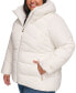 Фото #3 товара Women's Plus Size Hooded Puffer Coat