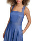 ფოტო #6 პროდუქტის Women's Square-Neck Sleeveless Denim Dress