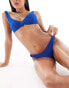 & Other Stories crinkle bikini brief in blue