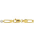 ფოტო #3 პროდუქტის Cultured Freshwater Keshi Pearl (5-7mm) Paperclip Link 18" Statement Necklace in 18k Gold-Plated Sterling Silver