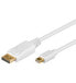 Фото #1 товара Кабель DisplayPort Wentronic 1м - белый - Mini DisplayPort - Мужской - Мужской