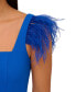 ფოტო #3 პროდუქტის Women's Feather-Trim Sheath Dress