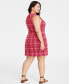 ფოტო #4 პროდუქტის Plus Size Tweed Mini Sheath Dress, Created for Macy's