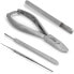 Фото #2 товара Blizzard Podiatry Instruments Set of 3 – Nail Clippers, Concave, Pointed and Narrow Edge, for the Care of Hard and Ingrown Nails – Made in Germany, Medical Use + Foot Care