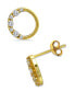 ფოტო #1 პროდუქტის Cubic Zirconia Circle Stud Earrings in Sterling Silver, Created for Macy's
