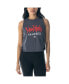 ფოტო #1 პროდუქტის Women's Charcoal New York Yankees Side Knot Tank Top