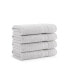 Фото #5 товара Aegean Eco-Friendly Recycled Turkish Hand Towels (4 Pack), 18x30, 600 GSM, Solid Color with Weft Woven Stripe Dobby, 50% Recycled, 50% Long-Staple Ring Spun Cotton Blend, Low-Twist, Plush, Ultra Soft