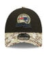 Фото #2 товара Big Boys Black, Camo New England Patriots 2022 Salute To Service 9FORTY Snapback Trucker Hat