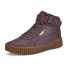 Фото #2 товара Puma Carina 2.0 Mid Winter High Top Womens Purple Sneakers Casual Shoes 3858520