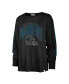 Фото #3 товара Women's Black Distressed Carolina Panthers Tom Cat Long Sleeve T-shirt