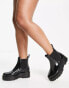 Фото #6 товара ASOS DESIGN Wide Fit Gadget chunky chelsea rain boots in black