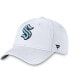 Фото #3 товара Men's White Seattle Kraken Core Primary Logo Flex Hat
