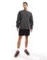 ASOS 4505 oversized cotton long sleeve t-shirt with quick dry in pigment washed grey