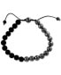 ფოტო #3 პროდუქტის EFFY® Men's Onyx & Hematite Beaded Black Cord Bolo Bracelet