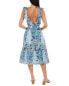 Фото #2 товара Платье Celina Moon с завязками на плечах средней длины, синее