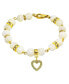 ფოტო #1 პროდუქტის 14K Gold-tone Heart Clasp Bracelet