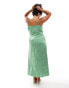 ONLY Curve strappy wrap dress in green mini leopard 48 - фото #3