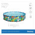 Фото #3 товара Бассейн съемный Bestway Steel Pro 305 x 66 см - 4062 л, с фильтром, синий, отлично подходит для детей, устойчив к коррозии, круглый, из полиуретана и ПВХ.