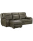 Фото #1 товара Hansley 3-Pc Zero Gravity Leather Sofa with 2 Power Recliners and Chaise, Created for Macy's