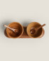 Фото #6 товара Wooden salt and pepper shaker set with base