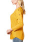 ფოტო #3 პროდუქტის Women's Dolman-Sleeve Buttoned-Sleeve Sweater, Regular & Petites